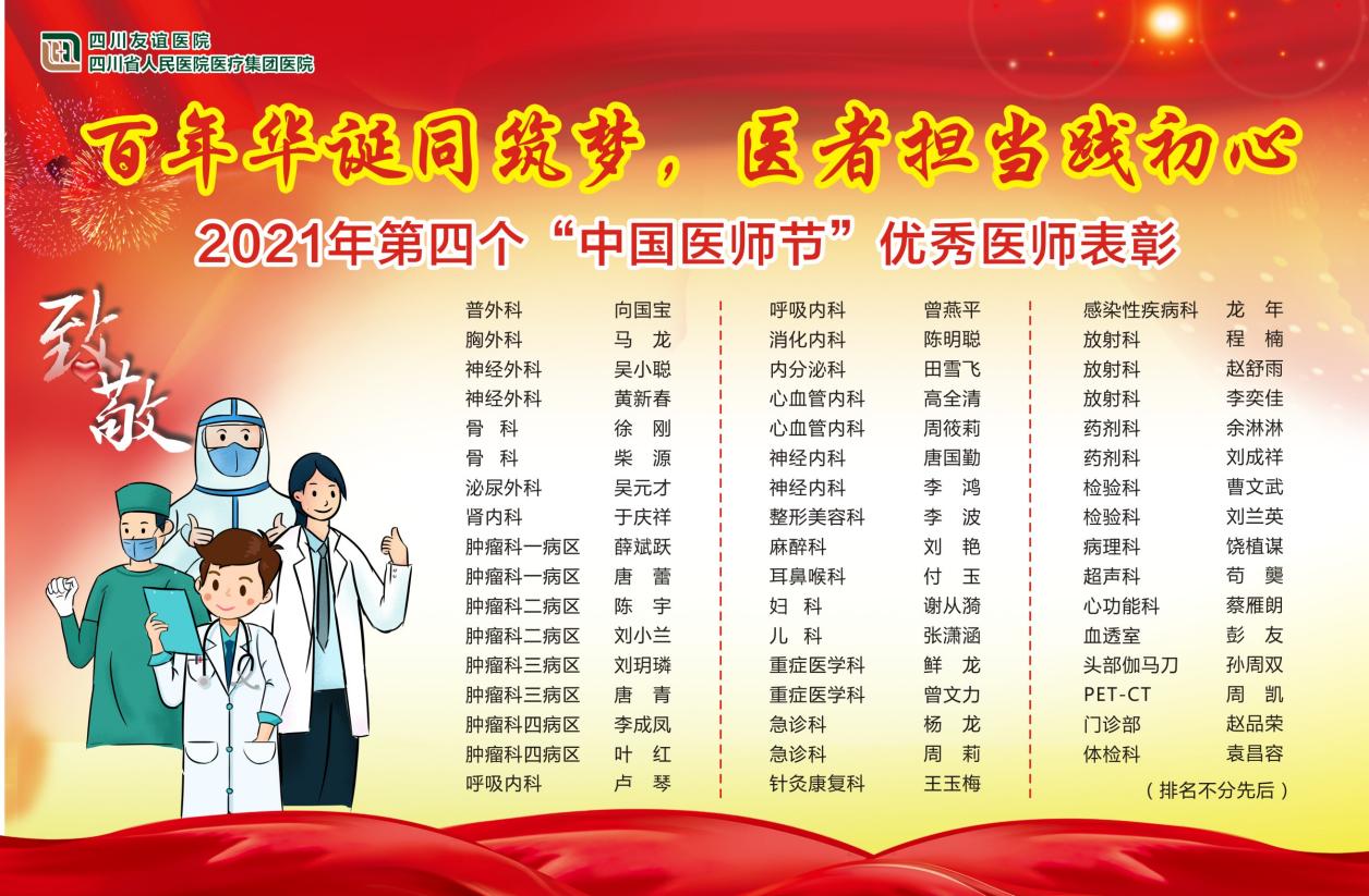 庆祝“中国医师节”，四川友谊医院表彰一批优秀医师！